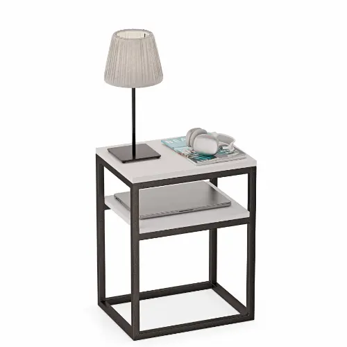 Stolik nocny z półka loft Indri Plus